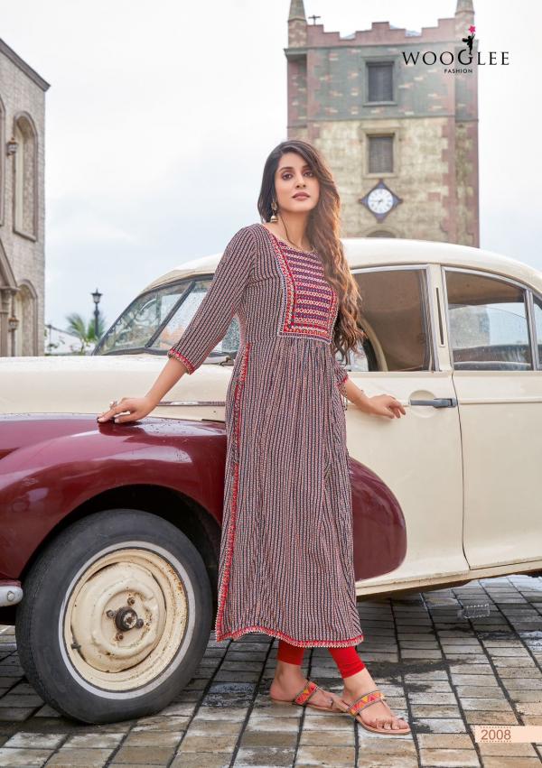 Wooglee Verona Fancy Wear Rayon Designer Kurti Collection